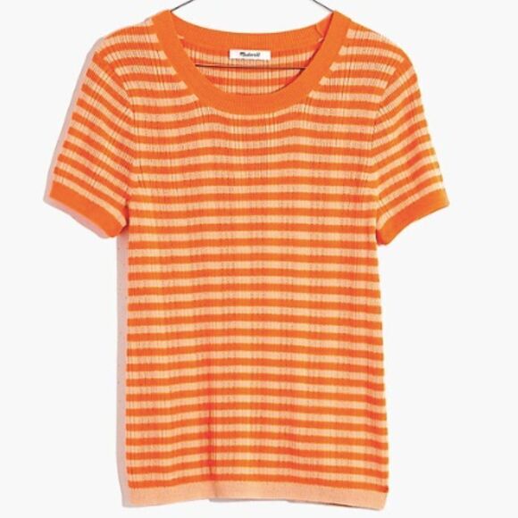 Madewell Sweaters - Madewell Ringer Sweater Tee in Neon Stripe Large NWT